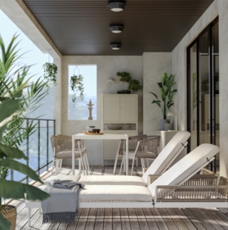 Possono essere sistemati anche su un grande balcone o su un terrazzo i lettini SEGERÖN di Ikea Italia: hanno il telaio sottile realizzato in acciaio verniciato a polvere bianco e sono corredati di rotelle per spostarli facilmente. Lo schienale è regolabile in cinque posizioni, inoltre, per il massimo comfort, sono disponibili i cuscini FRÖSÖN in vendita separatamente. Misura L 205 x P 72 x H 32 cm. Prezzo 159 euro cad. www.ikea.com Possono essere sistemati anche su un grande balcone o su un terrazzo i lettini SEGERÖN di Ikea Italia: hanno il telaio sottile realizzato in acciaio verniciato a polvere bianco e sono corredati di rotelle per spostarli facilmente. Lo schienale è regolabile in cinque posizioni, inoltre, per il massimo comfort, sono disponibili i cuscini FRÖSÖN in vendita separatamente. Misura L 205 x P 72 x H 32 cm. Prezzo 159 euro cad. www.ikea.com