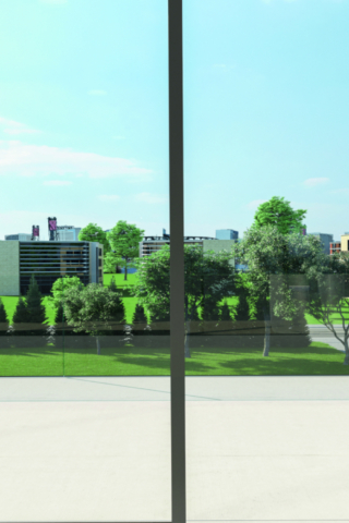 Particolare del montante centrale Design Line.