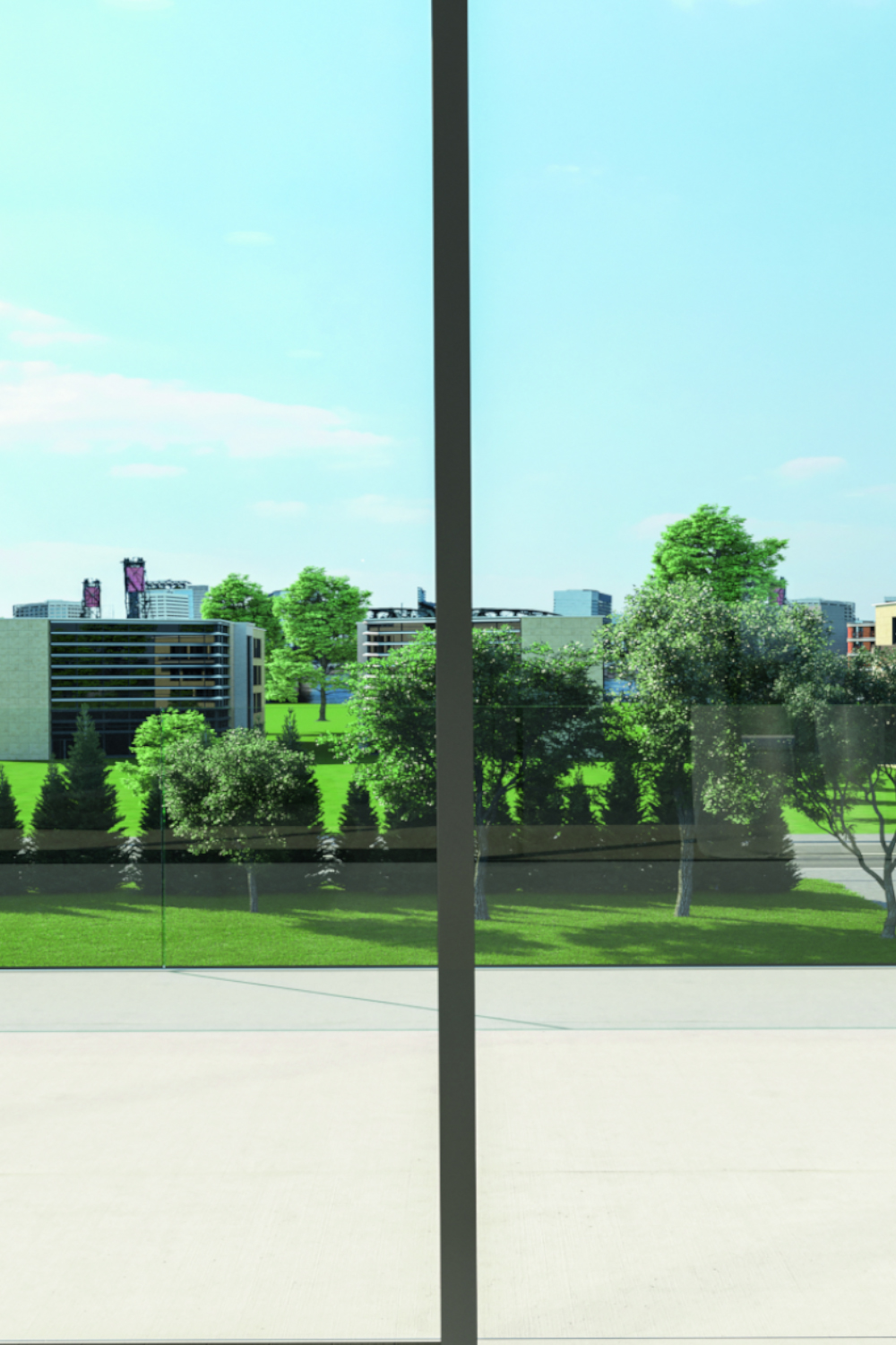 Particolare del montante centrale Design Line.