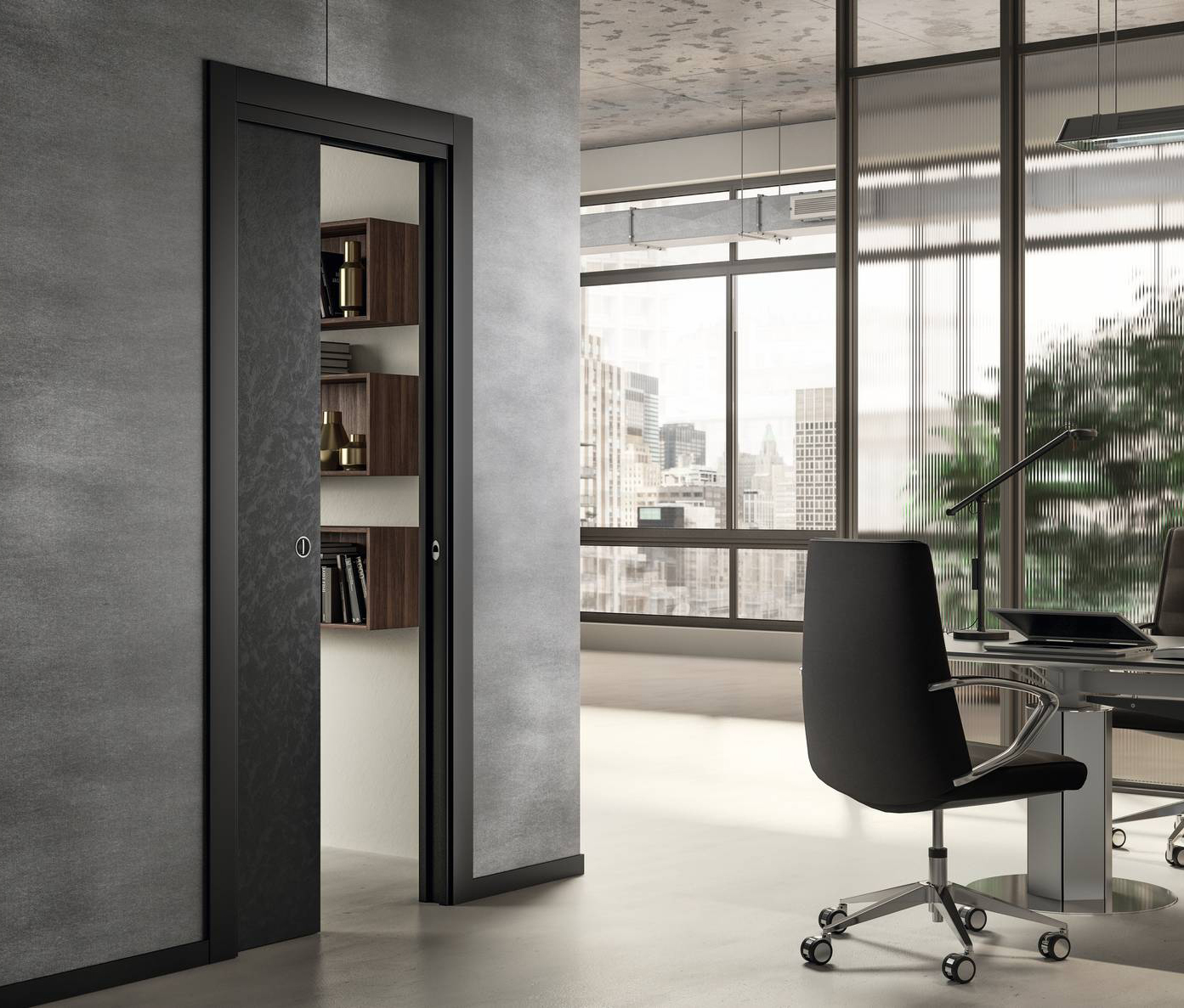 La porta Materia art.15 scorrevole a scomparsa della Linea Wood di GD Dorigo ha la sua caratteristica nel legno con venatura a vista che evoca la maestria artigianale e la sua radice classica. Lo stile è contemporaneo con effetto materico, le finiture con stipiti e coprifili laccati in tinta, trasmettono alla vista l’aspetto grezzo della materia ed al tatto tutto il calore del legno. In foto la finitura è zircone sull’anta e laccata su telaio e cornice, la maniglia cieca tonda con nottolino. Misura L 80 x H 210 cm ed il prezzo è 800 euro + Iva. www.gd-dorigo.com La porta Materia art.15 scorrevole a scomparsa della Linea Wood di GD Dorigo ha la sua caratteristica nel legno con venatura a vista che evoca la maestria artigianale e la sua radice classica. Lo stile è contemporaneo con effetto materico, le finiture con stipiti e coprifili laccati in tinta, trasmettono alla vista l’aspetto grezzo della materia ed al tatto tutto il calore del legno. In foto la finitura è zircone sull’anta e laccata su telaio e cornice, la maniglia cieca tonda con nottolino. Misura L 80 x H 210 cm ed il prezzo è 800 euro + Iva. www.gd-dorigo.com