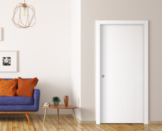 La porta scorrevole in MDF Hope di Leroy Merlin è dotata di anta a scomparsa, con apertura reversibile è ideale per ottimizzare lo spazio. La finitura è in microtek e la serratura meccanica con maniglia inclusa. La certificazione FSC garantisce che il legno provenga da una gestione forestale rispettosa dell'ambiente. Misura L 80 x H 210 cm, prezzo 189,90 euro. www.leroymerlin.it La porta scorrevole in MDF Hope di Leroy Merlin è dotata di anta a scomparsa, con apertura reversibile è ideale per ottimizzare lo spazio. La finitura è in microtek e la serratura meccanica con maniglia inclusa. La certificazione FSC garantisce che il legno provenga da una gestione forestale rispettosa dell'ambiente. Misura L 80 x H 210 cm, prezzo 189,90 euro. www.leroymerlin.it