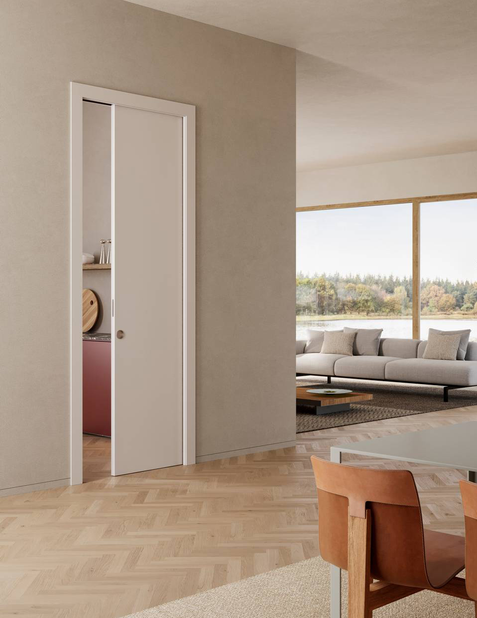 LCD62 è la porta scorrevole a scomparsa disegnata da Luigi Caccia Dominioni per Lualdi, una soluzione adatta alle più diverse esigenze architettoniche grazie al design rigoroso e alle linee nitide. E’ disponibile in molteplici finiture, dalle essenze ai laccati opachi e lucidi, e prevede maniglie a incasso, con e senza nottolino, in alluminio naturale, nero opaco, bronzo, piombo e titanio. In foto finitura laccato opaco bianco gesso completa di maniglia ad incasso e guarnizione di battuta antirumore, spessore anta 41 mm e coprifilo 12 mm, prezzo su richiesta. www.lualdiporte.com LCD62 è la porta scorrevole a scomparsa disegnata da Luigi Caccia Dominioni per Lualdi, una soluzione adatta alle più diverse esigenze architettoniche grazie al design rigoroso e alle linee nitide. E’ disponibile in molteplici finiture, dalle essenze ai laccati opachi e lucidi, e prevede maniglie a incasso, con e senza nottolino, in alluminio naturale, nero opaco, bronzo, piombo e titanio. In foto finitura laccato opaco bianco gesso completa di maniglia ad incasso e guarnizione di battuta antirumore, spessore anta 41 mm e coprifilo 12 mm, prezzo su richiesta. www.lualdiporte.com