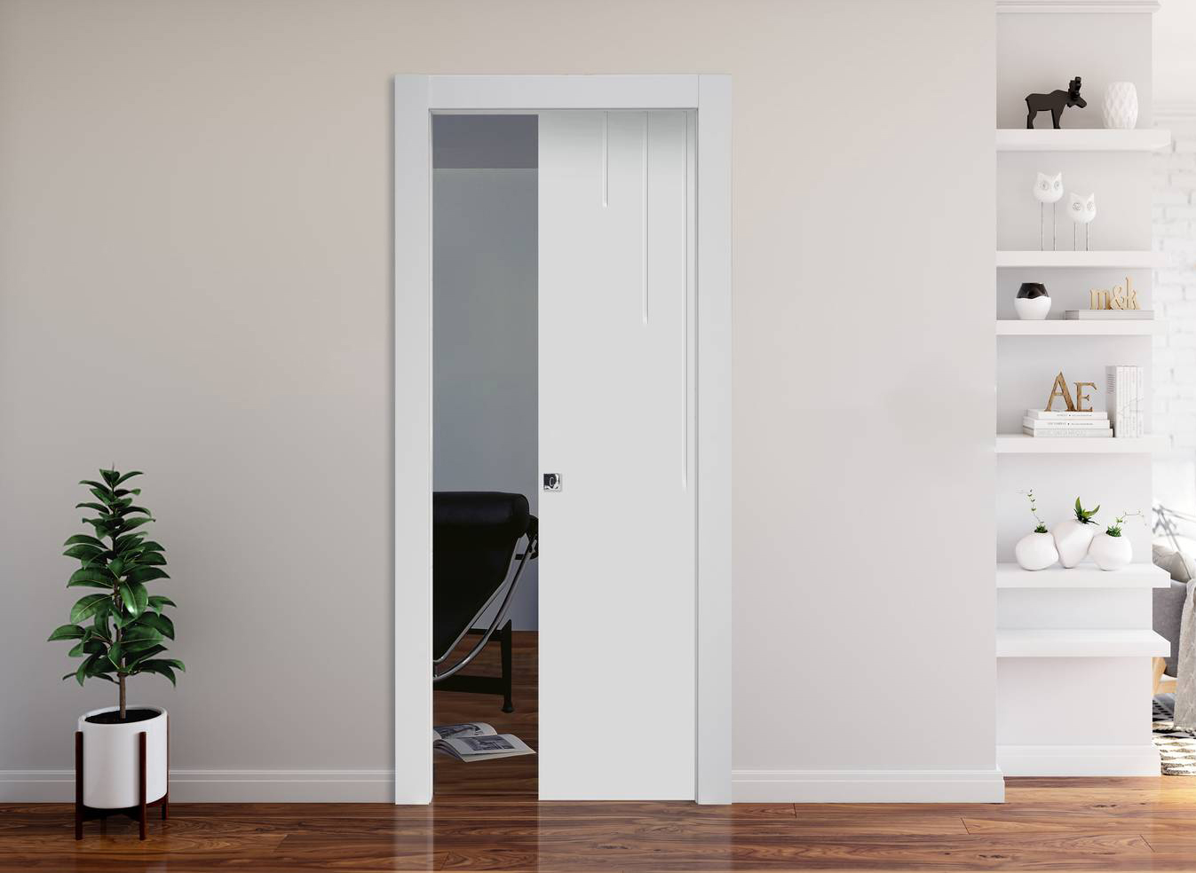 Artwork Sfumata è la porta modello scorrevole a scomparsa di Nusco caratterizzata da linee che si incrociano e si allontanano, giocando con i riflessi della luce sul legno vivo creando un effetto finale assolutamente unico. Di serie il telaio squadrato in listellare di abete e i coprifili LSB (acquarius), l’anta è senza battuta, la serratura magnetica e le 3 cerniere a scomparsa sono regolabili. Prezzo a partire da 900 euro + Iva. www.nuscospa.com Artwork Sfumata è la porta modello scorrevole a scomparsa di Nusco caratterizzata da linee che si incrociano e si allontanano, giocando con i riflessi della luce sul legno vivo creando un effetto finale assolutamente unico. Di serie il telaio squadrato in listellare di abete e i coprifili LSB (acquarius), l’anta è senza battuta, la serratura magnetica e le 3 cerniere a scomparsa sono regolabili. Prezzo a partire da 900 euro + Iva. www.nuscospa.com