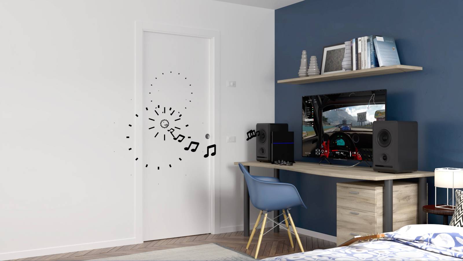 Porta a scomparsa antirumore ECLISSE Acoustic. Dimensioni e versioni disponibili: ECLISSE Acoustic 38 dB (Test eseguito con telaio posato a regola d'arte, foro di passaggio 890x2030 mm con conchiglia cieca) è disponibile nelle finiture noce tanganika grezzo e laccati opaco colori RAL e si abbina ai controtelai modelli ECLISSE Unico, ECLISSE Luce ed ECLISSE Ewoluto®, anche già installati, con spessori parete finita a partire da 125mm, con larghezze da 600 a 1000 mm e altezze da 2000 a 2400 mm. Se applicato a controtelai già installati la luce di passaggio si riduce di 10 mm. Porta a scomparsa antirumore ECLISSE Acoustic. Dimensioni e versioni disponibili: ECLISSE Acoustic 38 dB (Test eseguito con telaio posato a regola d'arte, foro di passaggio 890x2030 mm con conchiglia cieca) è disponibile nelle finiture noce tanganika grezzo e laccati opaco colori RAL e si abbina ai controtelai modelli ECLISSE Unico, ECLISSE Luce ed ECLISSE Ewoluto®, anche già installati, con spessori parete finita a partire da 125mm, con larghezze da 600 a 1000 mm e altezze da 2000 a 2400 mm. Se applicato a controtelai già installati la luce di passaggio si riduce di 10 mm.