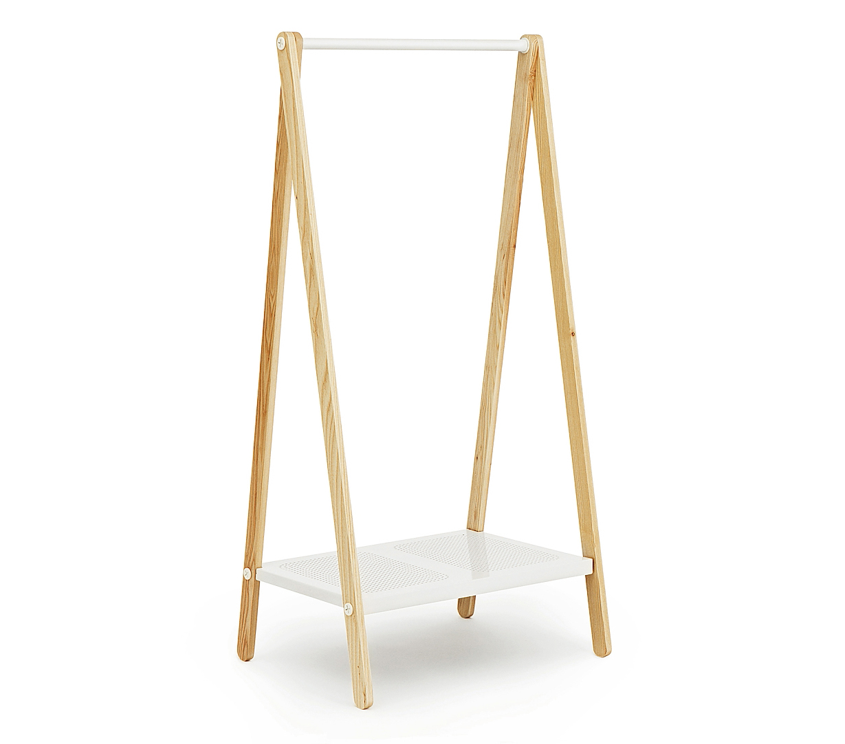 Con barra appendiabiti e ripiano inferiore in acciaio verniciato e sostegni in legno di frassino Toj Clothes Rack Small di Normann Copenhagen misura L 79,5 x P 59,5 x H 160 cm. Costa 355 euro. www.normann-copenhagen.com Con barra appendiabiti e ripiano inferiore in acciaio verniciato e sostegni in legno di frassino Toj Clothes Rack Small di Normann Copenhagen misura L 79,5 x P 59,5 x H 160 cm. Costa 355 euro. www.normann-copenhagen.com