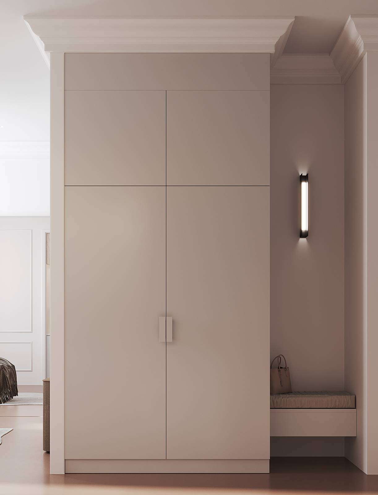 armadio due ante  monolocale trasformato in B&B, progetto Archventil, foto Alessandro Santi