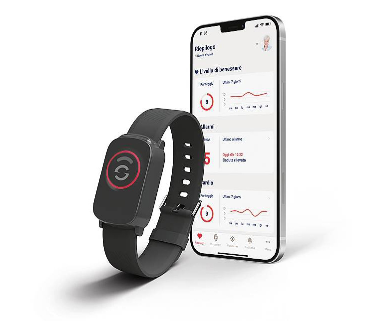 Seremy è un bracciale salvavita collegato allo smartphone del caregiver: rileva cadute, localizza la posizione, controlla battito cardiaco, qualità del sonno e movimento. Inoltre invia SOS con un tasto. Impermeabile, non richiede linea telefonica o sim. Costa 119 euro (+ 9 euro
al mese di abbonamento).  www.seremy.it Seremy è un bracciale salvavita collegato allo smartphone del caregiver: rileva cadute, localizza la posizione, controlla battito cardiaco, qualità del sonno e movimento. Inoltre invia SOS con un tasto. Impermeabile, non richiede linea telefonica o sim. Costa 119 euro (+ 9 euro
al mese di abbonamento).  www.seremy.it