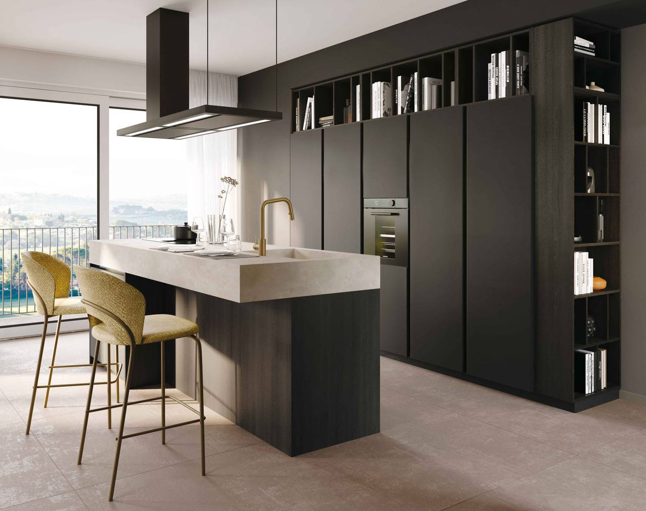 La cucina Pratica 11 di La Casa Moderna è composta da un'isola e da un blocco colonne con le ante in PET seta e il top in laminato. I numerosi vani a giorno posizionati nella parte alta dell'armadiatura, realizzati in nobilitato come la libreria laterale, alleggeriscono la composizione.  Prezzo a partire da 8.700 euro. www.lacasamoderna.com La cucina Pratica 11 di La Casa Moderna è composta da un'isola e da un blocco colonne con le ante in PET seta e il top in laminato. I numerosi vani a giorno posizionati nella parte alta dell'armadiatura, realizzati in nobilitato come la libreria laterale, alleggeriscono la composizione.  Prezzo a partire da 8.700 euro. www.lacasamoderna.com