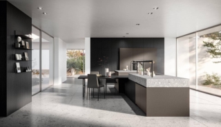 La composizione Kalì 02 di Arredo3 è dominata dalla presenza della grande isola con le basi in Fenix bronzo Doha, come le colonne, e il piano snack in laminato rovere fumé; il top è realizzato in grandi lastre ceramiche Infinity Milan Stone. Prezzo su richiesta. www.arredo3.it La composizione Kalì 02 di Arredo3 è dominata dalla presenza della grande isola con le basi in Fenix bronzo Doha, come le colonne, e il piano snack in laminato rovere fumé; il top è realizzato in grandi lastre ceramiche Infinity Milan Stone. Prezzo su richiesta. www.arredo3.it