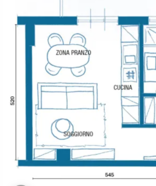pianta cucina su una sola parete pianta cucina su una sola parete