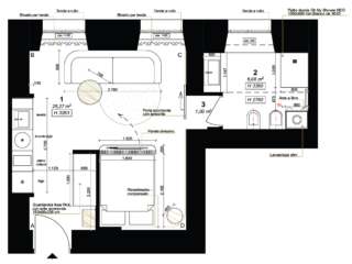 pianta monolocale a torinodiventato B&B