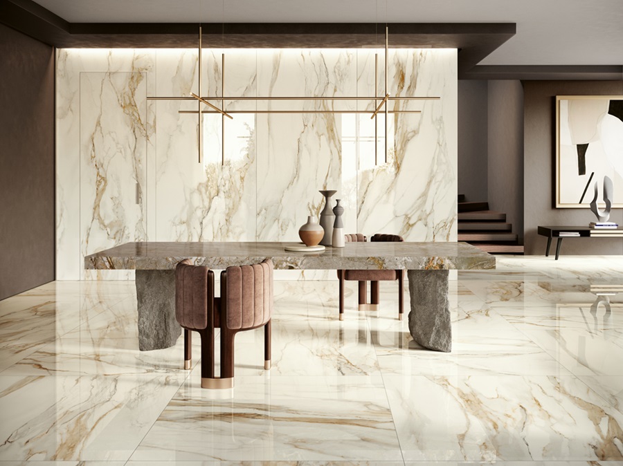 Cersaie 2024 Cotto Este Starlight versilia gold glossy