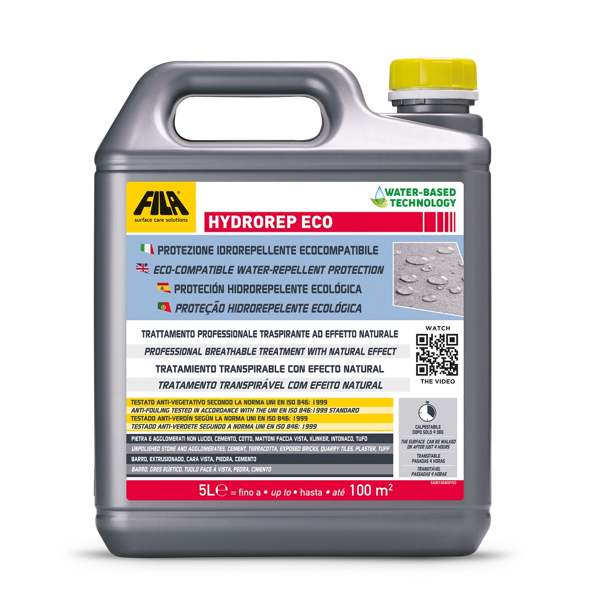 Hydrorep Eco di Fila Solution è un idrorepellente ad effetto naturale che ostacola la crescita di alghe, muffe e licheni e difende dal degrado causato dagli agenti atmosferici. È resistente ai raggi UV e ideale per superfici esterne. Hydrorep Eco di Fila Solution è un idrorepellente ad effetto naturale che ostacola la crescita di alghe, muffe e licheni e difende dal degrado causato dagli agenti atmosferici. È resistente ai raggi UV e ideale per superfici esterne.