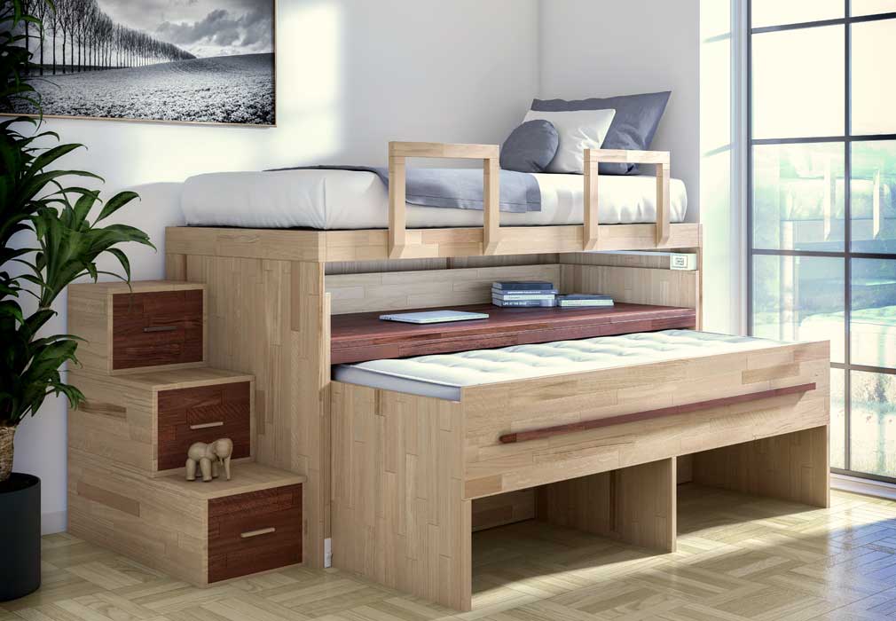 SpazioBed by Cinius letto estraibile aperto
