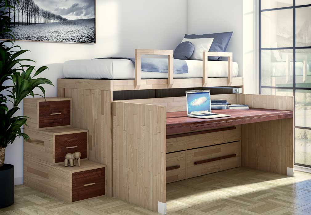 SpazioBed by Cinius letto estraibile con scrivania