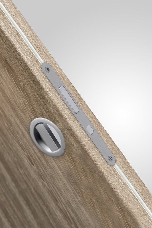 Porta Lovly in versione scorrevole, dettaglio della serratura