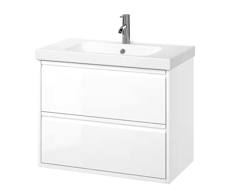 Mobile lavabo HAVBÄCK/ORRSJÖN di Ikea Italia con finitura bianco opaco. www.ikea.com Mobile lavabo HAVBÄCK/ORRSJÖN di Ikea Italia con finitura bianco opaco. www.ikea.com