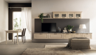 Frassino Bianco Burro per le ante modanate della composizione a parete Madeleine di Scavolini che è caratterizzata da uno stile classico. Il piano e lo schienale in Fenix NTM Bronzo Doha mettono in risalto la matericità del legno; i piccoli pensili, dalla forma squadrata, hanno le ante in vetro serigrafato. Prezzo su richiesta. www.scavolini.com Frassino Bianco Burro per le ante modanate della composizione a parete Madeleine di Scavolini che è caratterizzata da uno stile classico. Il piano e lo schienale in Fenix NTM Bronzo Doha mettono in risalto la matericità del legno; i piccoli pensili, dalla forma squadrata, hanno le ante in vetro serigrafato. Prezzo su richiesta. www.scavolini.com