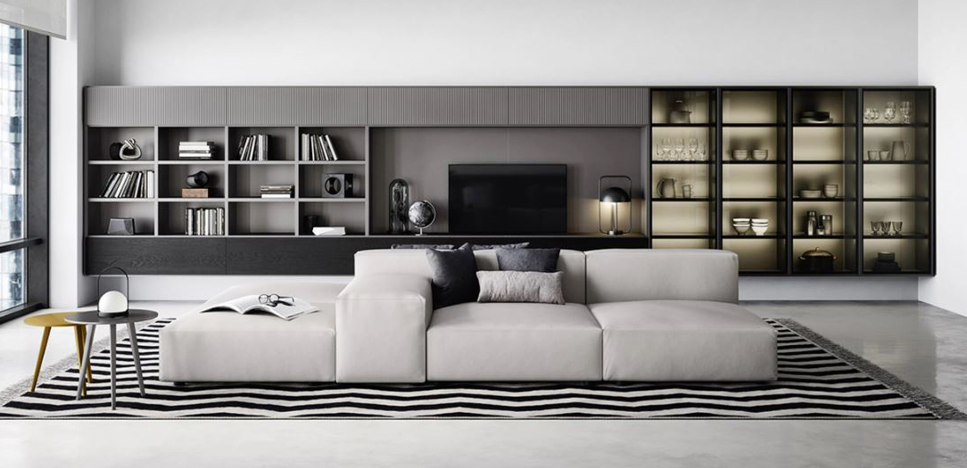 La parete attrezzata sospesa di Novamobili non è solo grande e scenografica, ma anche pratica e funzionale perché permette di sfruttare lo spazio verticale sulla parete tramite i moduli contenitore e le mensole. Il pannello porta tv integra le soluzioni audio e video per creare un vero e proprio sistema home entertainment completo da installare nel living di casa. È disponibile in diverse tipologie e materiali. Prezzo su progetto. www.novamobili.it La parete attrezzata sospesa di Novamobili non è solo grande e scenografica, ma anche pratica e funzionale perché permette di sfruttare lo spazio verticale sulla parete tramite i moduli contenitore e le mensole. Il pannello porta tv integra le soluzioni audio e video per creare un vero e proprio sistema home entertainment completo da installare nel living di casa. È disponibile in diverse tipologie e materiali. Prezzo su progetto. www.novamobili.it