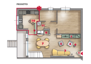 progetto spostamento cucina