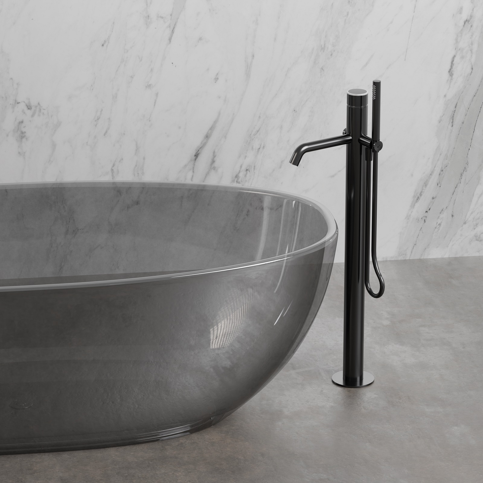 La rubinetteria vasca freestanding a colonna della collezione Still-Oh di Carimali ha finitura PVD Black Metal con ghiera a contrasto in finitura nickel spazzolato. L’interasse della bocca misura 22,1 cm. Il flessibile in PVC è lungo 150 cm. Prezzo, Iva esclusa, 3.592 euro. www.carimali.it La rubinetteria vasca freestanding a colonna della collezione Still-Oh di Carimali ha finitura PVD Black Metal con ghiera a contrasto in finitura nickel spazzolato. L’interasse della bocca misura 22,1 cm. Il flessibile in PVC è lungo 150 cm. Prezzo, Iva esclusa, 3.592 euro. www.carimali.it
