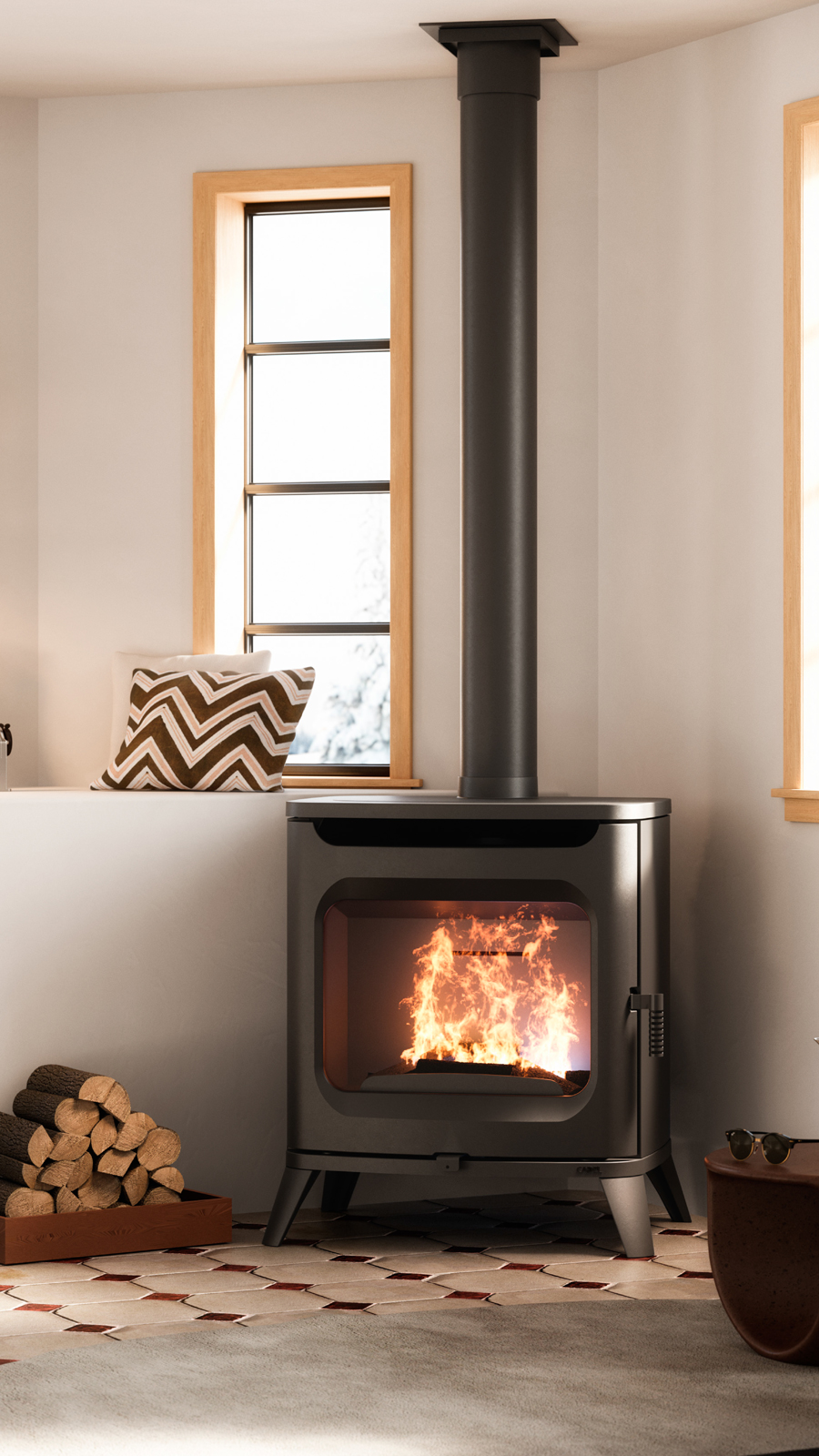 Disegnata per gli amanti del fuoco scoppiettante e del fascino antico della fiamma, Hublot Wood è il modello di ispirazione retrò rivistato in chiave moderna. Stufa a legna con camera sagomata per ceppi fino a 50 cm, valvola antifumo e rivestimento in solida ghisa. Questo modello è inoltre certicato 5Stelle D.M. 186.