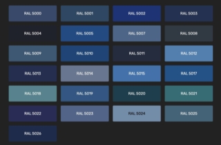 RAL Classic Gradazioni di blu RAL Classic Gradazioni di blu