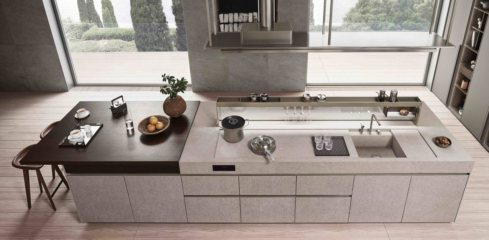 L'isola operativa Daylight della cucina Sign di Ernestomeda è compatta e monomaterica: il top è realizzato in Stone+ Nevada Canneté, un esclusivo materiale porcellanato la cui pasta compatta e non porosa rende la superficie igienica e idonea al contatto con gli alimenti Inoltre, il piano a induzione, totalmente invisibile, è perfettamente integrato sotto il top nel MDI induction Nevada by Inalco (esclusivo Ernestomeda). Prezzo su richiesta. www.ernestomeda.com L'isola operativa Daylight della cucina Sign di Ernestomeda è compatta e monomaterica: il top è realizzato in Stone+ Nevada Canneté, un esclusivo materiale porcellanato la cui pasta compatta e non porosa rende la superficie igienica e idonea al contatto con gli alimenti Inoltre, il piano a induzione, totalmente invisibile, è perfettamente integrato sotto il top nel MDI induction Nevada by Inalco (esclusivo Ernestomeda). Prezzo su richiesta. www.ernestomeda.com