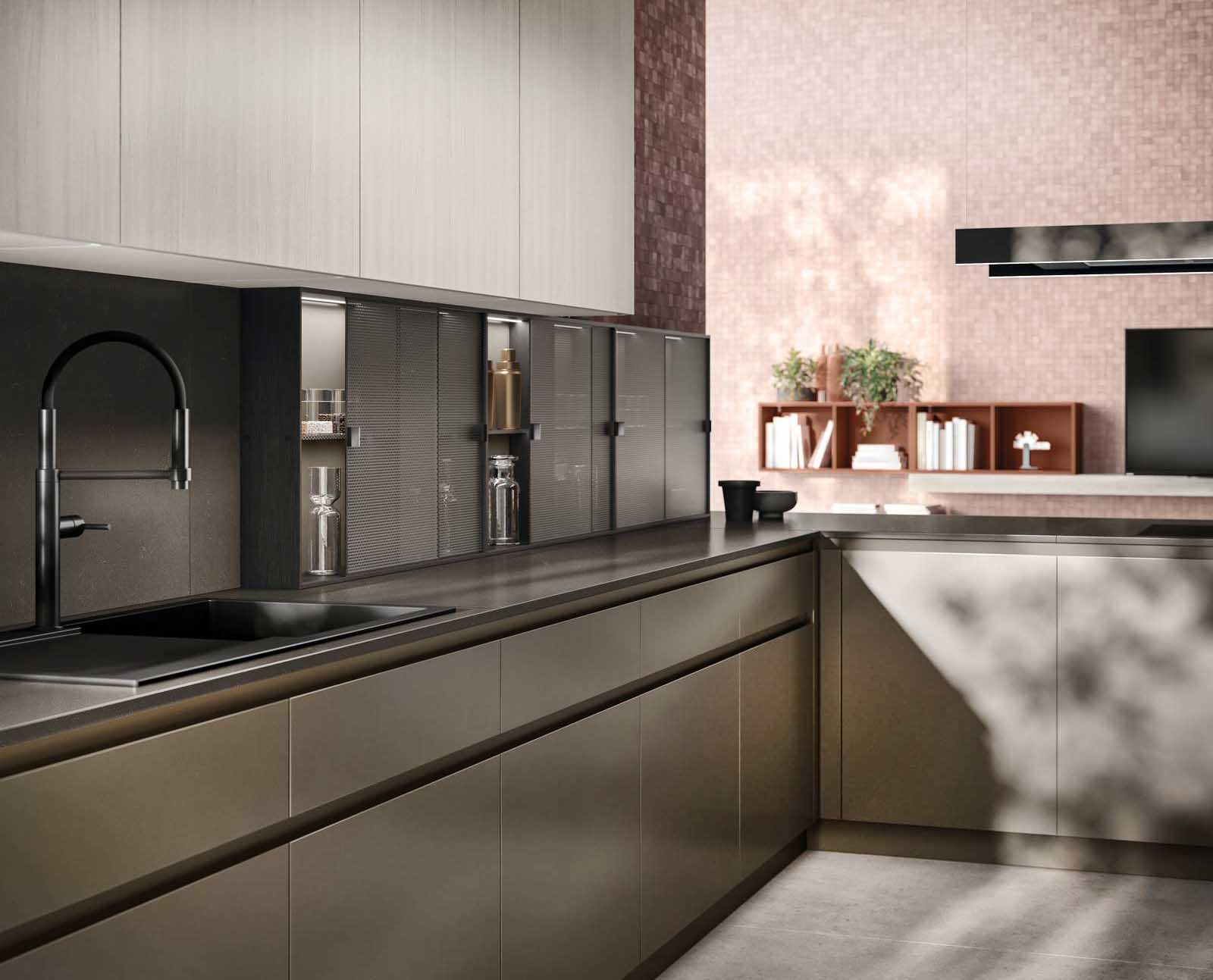 La cucina lineare Lumina di Scavolini è caratterizzata dalle basi con ante in Laminato Urban Steel e dal piano top in Quarz Calypso. I pensili con le ante in Decorativo Oriental Light e il Sistema Setup con le ante in lamiera forata Round completano la composizione. Prezzo su richiesta. www.scavolini.com La cucina lineare Lumina di Scavolini è caratterizzata dalle basi con ante in Laminato Urban Steel e dal piano top in Quarz Calypso. I pensili con le ante in Decorativo Oriental Light e il Sistema Setup con le ante in lamiera forata Round completano la composizione. Prezzo su richiesta. www.scavolini.com