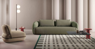 Tonalità pastello per il divano Aland di Marac che ha una linea sinuosa che, insieme alla seduta profonda, ne aumenta il comfort: è rivestito in tessuto verde non sfoderabile. Misura L 265 x P 105 x H 74 cm. Prezzo 5.698 euro + IVA. La poltrona Bumper in tessuto beige è caratterizzata da cinghie decorative in pelle che “trattengono” i due elementi riccamente imbottiti. Misura L 85 x P 90 x H 72 cm. Prezzo 2.190 euro + IVA. www.marac.it Tonalità pastello per il divano Aland di Marac che ha una linea sinuosa che, insieme alla seduta profonda, ne aumenta il comfort: è rivestito in tessuto verde non sfoderabile. Misura L 265 x P 105 x H 74 cm. Prezzo 5.698 euro + IVA. La poltrona Bumper in tessuto beige è caratterizzata da cinghie decorative in pelle che “trattengono” i due elementi riccamente imbottiti. Misura L 85 x P 90 x H 72 cm. Prezzo 2.190 euro + IVA. www.marac.it