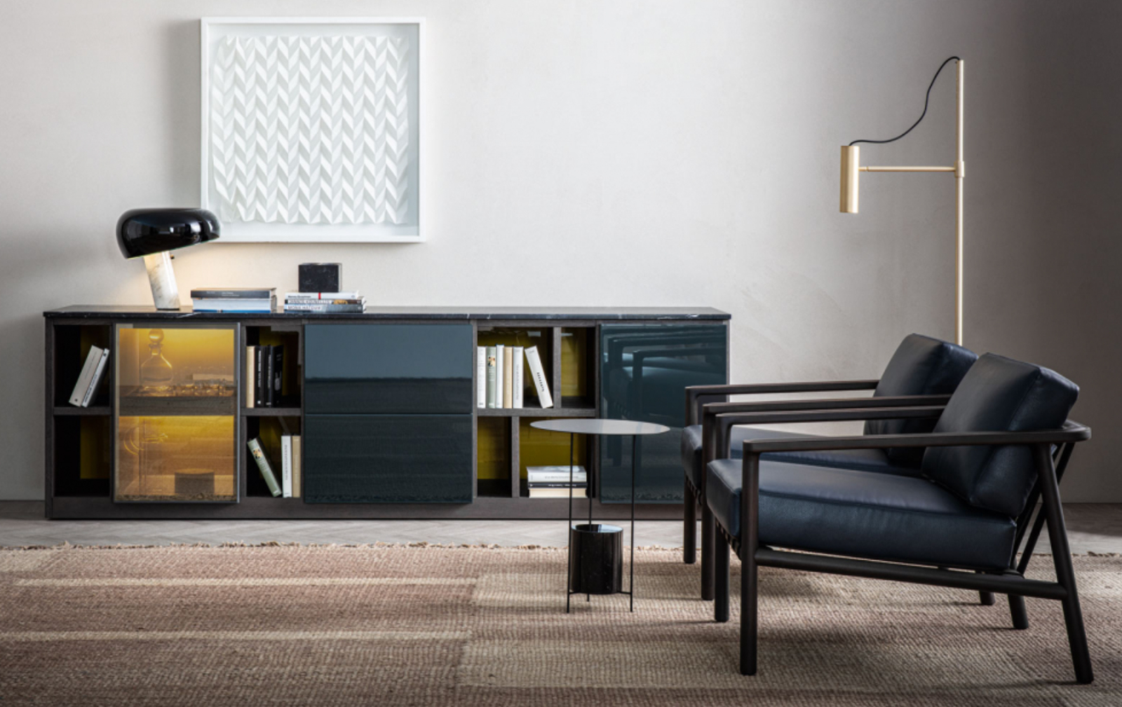 madia blu sistema sistema 505 di Molteni & C. madia blu sistema sistema 505 di Molteni & C.