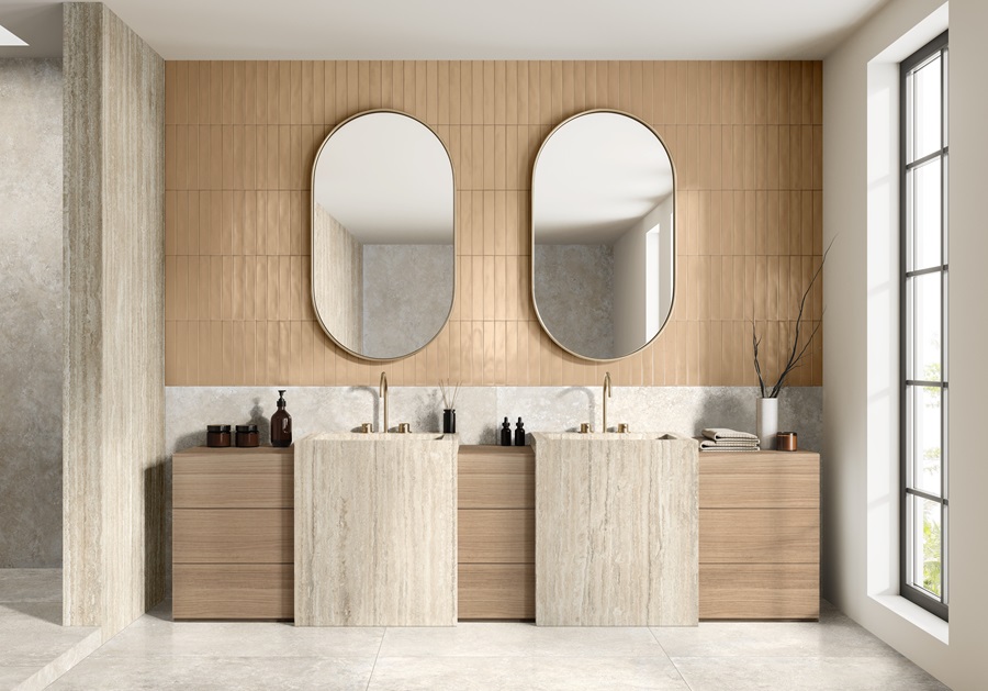 Wish di Ragno ha finitura Semimatt che riproduce sulle superfici morbidi movimenti che creano intense sfumature. Il gres porcellanato è nel formato 5,3 x 30 cm dai bordi irregolari dal sapore artigianale. Sette le colorazioni nei toni caldi come Yellow, Petal e Brick e freddi come White, Green, Light Blue e Black, da usare sia singolarmente che insieme, in tutti gli ambienti. Costa 76 euro al mq. www.ragno.it Wish di Ragno ha finitura Semimatt che riproduce sulle superfici morbidi movimenti che creano intense sfumature. Il gres porcellanato è nel formato 5,3 x 30 cm dai bordi irregolari dal sapore artigianale. Sette le colorazioni nei toni caldi come Yellow, Petal e Brick e freddi come White, Green, Light Blue e Black, da usare sia singolarmente che insieme, in tutti gli ambienti. Costa 76 euro al mq. www.ragno.it