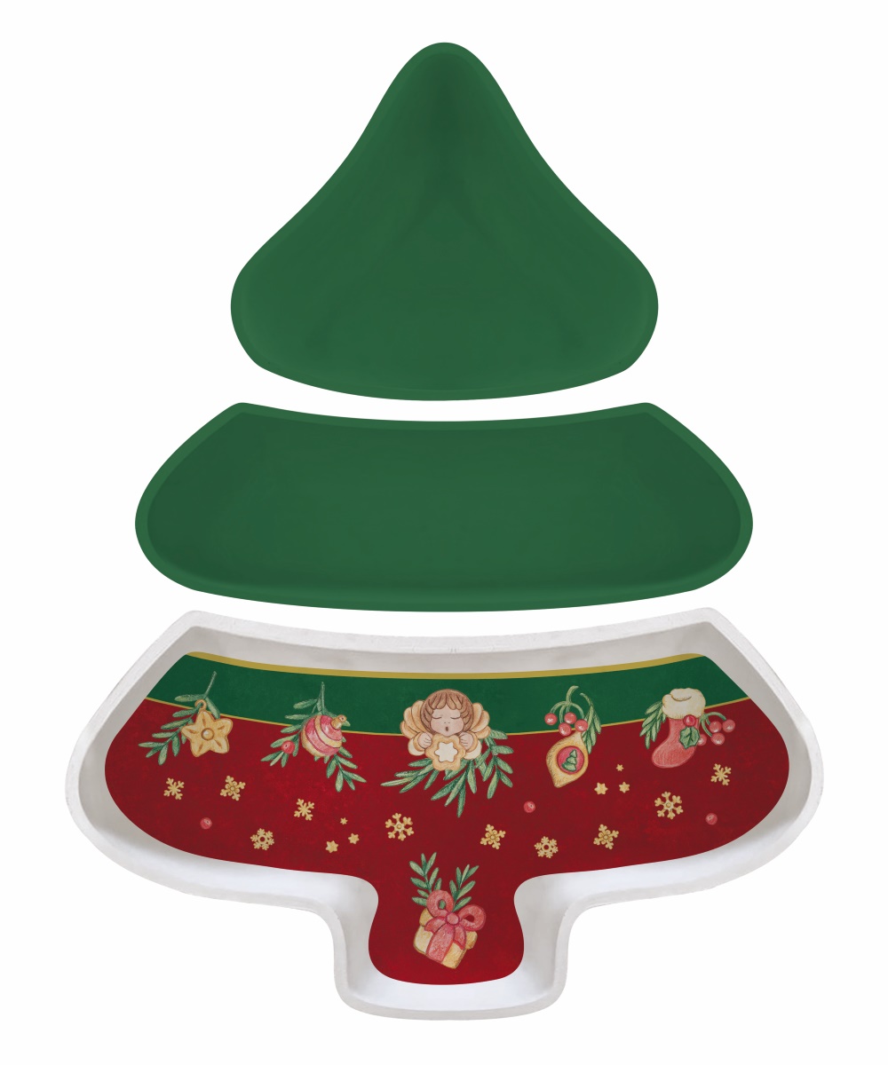 Antipastiera a forma di albero di Natale in porcellana Sorprese di Natale. Prezzo 44,90 euro. Antipastiera a forma di albero di Natale in porcellana Sorprese di Natale. Prezzo 44,90 euro.