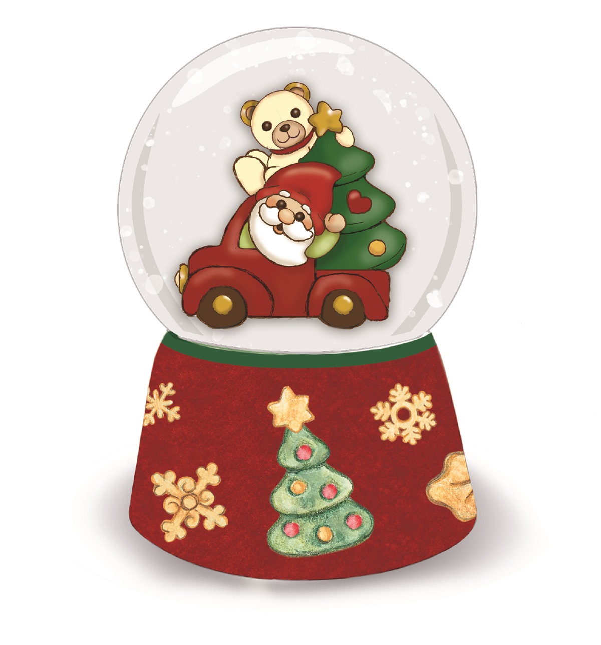 Boule de neige gnomo Oliver e Teddy, vetro e ceramica, grande. Prezzo 49,90 euro. Boule de neige gnomo Oliver e Teddy, vetro e ceramica, grande. Prezzo 49,90 euro.