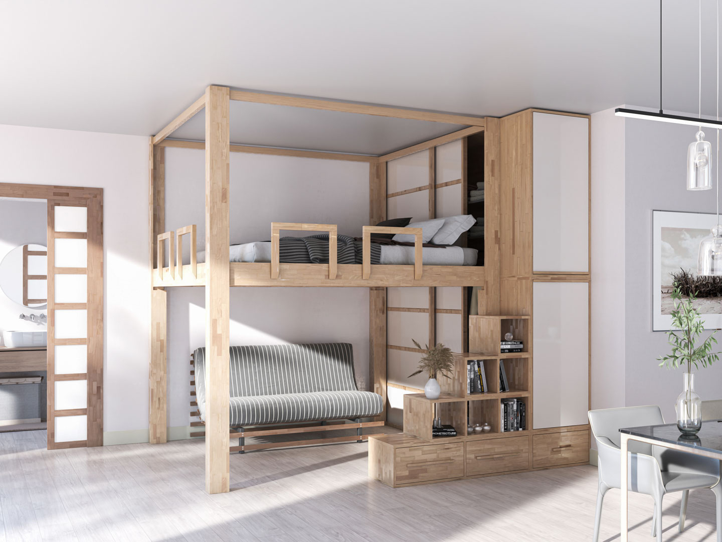 Cinius letto a castello salvaspazio basso Cinius letto a castello salvaspazio basso