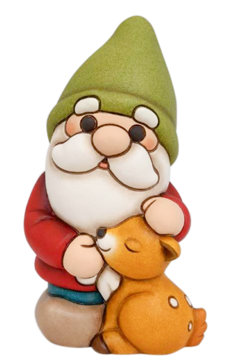 Gnomo Oliver con cerbiatto Amy in ceramica Inverno Incantato, medio. Prezzo 39,90 euro. Gnomo Oliver con cerbiatto Amy in ceramica Inverno Incantato, medio. Prezzo 39,90 euro.