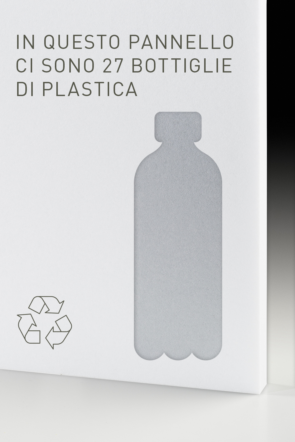 Tutti i quadri acustici Isolspace sono realizzati in materiale ottenuto dal riciclo di bottiglie di plastica. Per questo con Isolspace fai un regalo anche all’ambiente