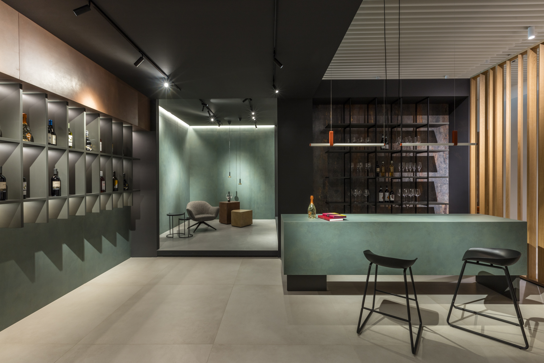 Nuova sede Ceramiche Keope, Casalgrande (RE). Progetto showroom: Pierluigi Molteni Architetti