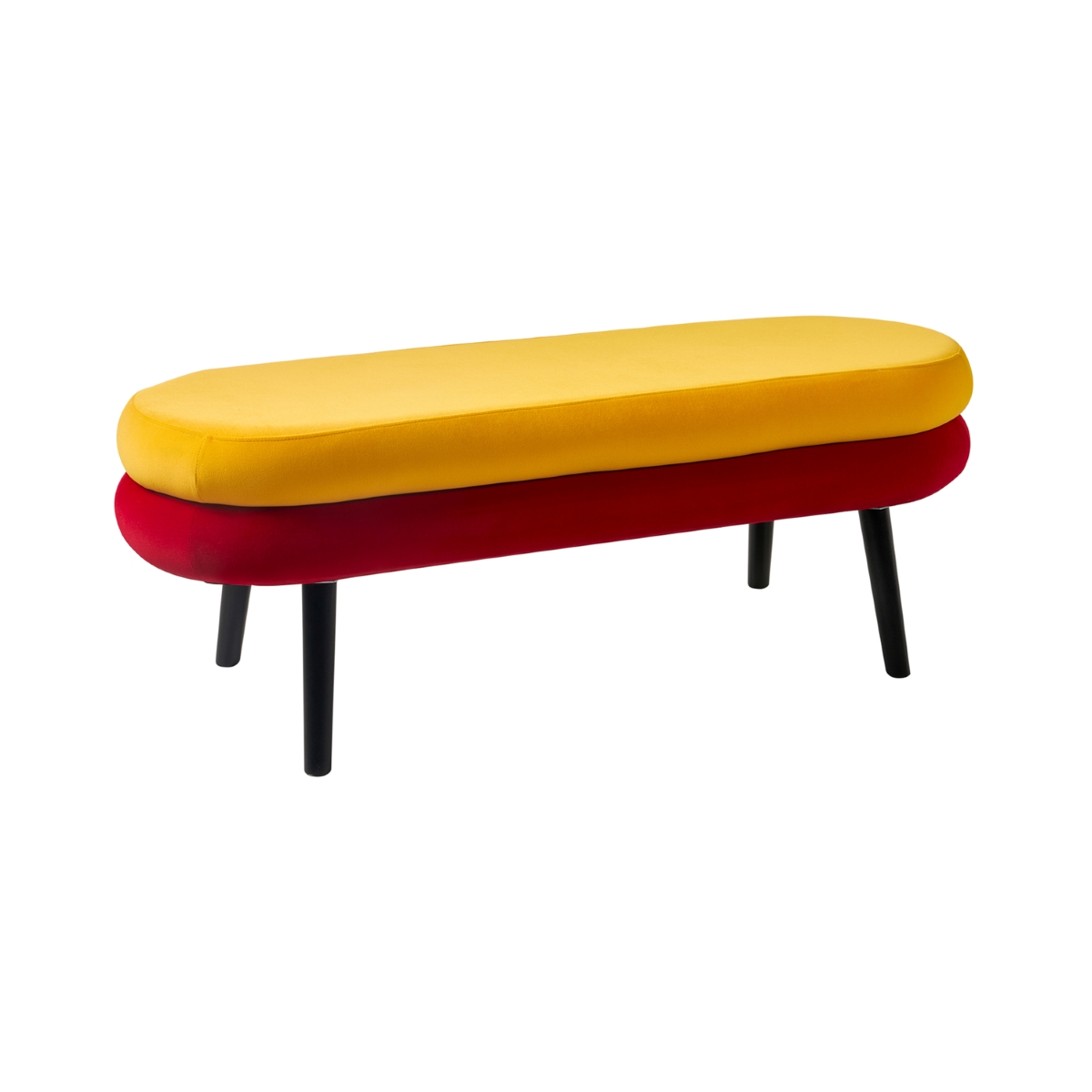 La panca bicolore della linea Sandwich di Kasanova prende il nome dalla sua originale struttura con due cuscini di colori diversi – rosso e giallo - con effetto imbottito e vellutato. Questo elemento d'arredo vivace e moderno è adatto per arredare il soggiorno, l'ingresso o la camera da letto. Misure 125x45x44 cm. Prezzo 219 euro. www.kasanova. La panca bicolore della linea Sandwich di Kasanova prende il nome dalla sua originale struttura con due cuscini di colori diversi – rosso e giallo - con effetto imbottito e vellutato. Questo elemento d'arredo vivace e moderno è adatto per arredare il soggiorno, l'ingresso o la camera da letto. Misure 125x45x44 cm. Prezzo 219 euro. www.kasanova.