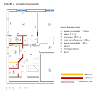 Pianta demolizioni costruzioni progetto 2 Pianta demolizioni costruzioni progetto 2