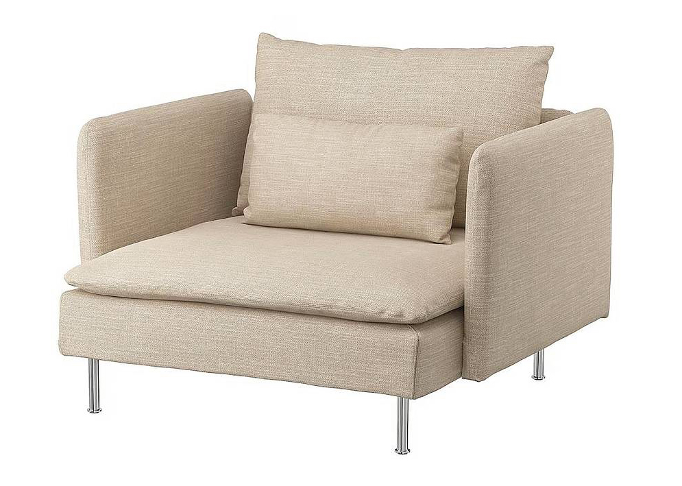 Söderhamn di Ikea misura L 105 x P 99 x H 83 cm. Con fodera Gunnared costa 390 euro. www.ikea.com Söderhamn di Ikea misura L 105 x P 99 x H 83 cm. Con fodera Gunnared costa 390 euro. www.ikea.com