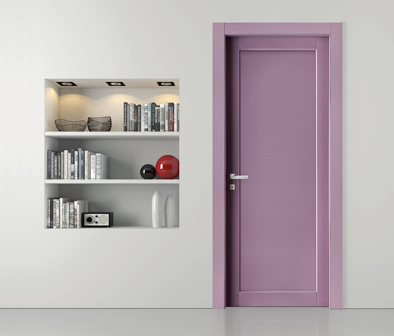 La porta con apertura a battente 2020P Coll. Baltimora New  di Bertolotto in finitura Rovere Poro Aperto Viola è proposta con maniglia Geneve cromo lucido. Disponibile in diverse misure standard. Prezzo da rivenditore. bertolotto.com La porta con apertura a battente 2020P Coll. Baltimora New  di Bertolotto in finitura Rovere Poro Aperto Viola è proposta con maniglia Geneve cromo lucido. Disponibile in diverse misure standard. Prezzo da rivenditore. bertolotto.com