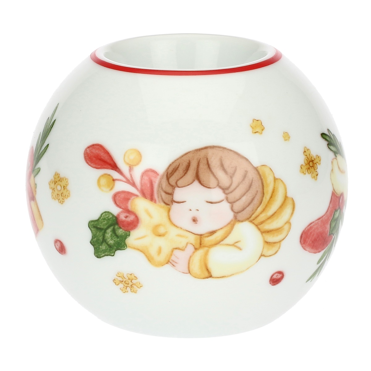 Porta tea-light a forma di pallina di Natale in porcellana Sorprese di Natale. Prezzo 19,90 euro. Porta tea-light a forma di pallina di Natale in porcellana Sorprese di Natale. Prezzo 19,90 euro.