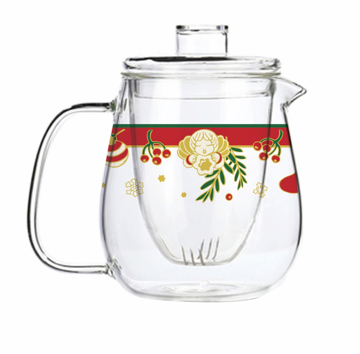 Teiera in vetro Sorprese di Natale. Prezzo 29,90 euro. Teiera in vetro Sorprese di Natale. Prezzo 29,90 euro.