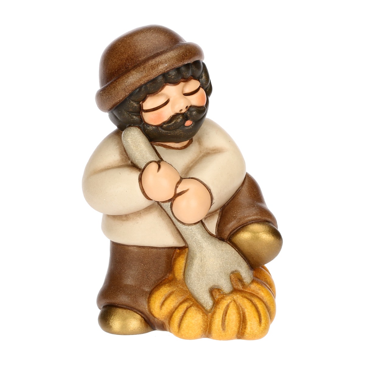 Uomo con forcone e fieno in ceramica Presepe Classico. Prezzo 28,90 euro. Uomo con forcone e fieno in ceramica Presepe Classico. Prezzo 28,90 euro.