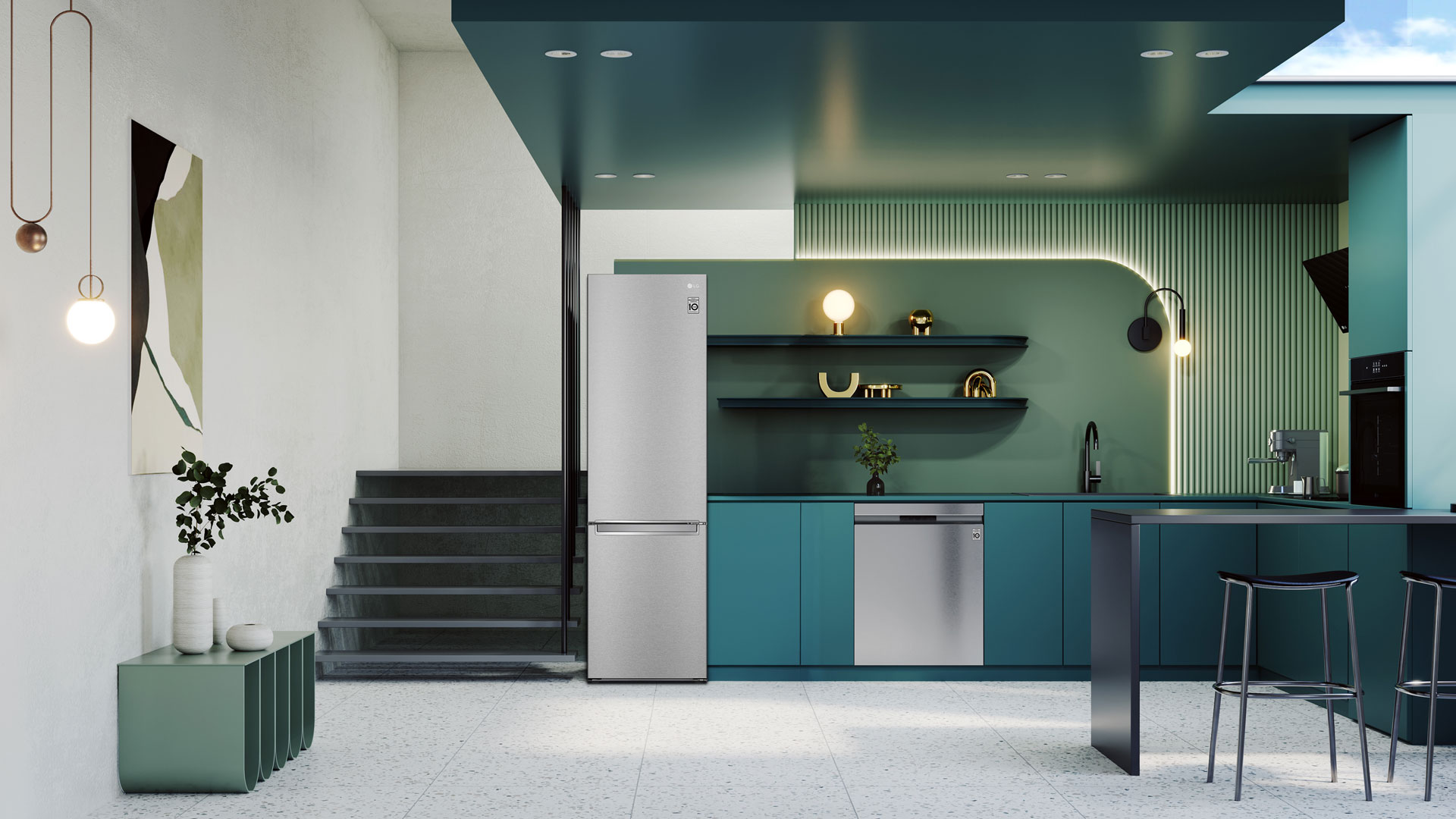 Particolarmente silenzioso, il frigorifero combinato freestanding NatureFRESH™ GBB92MBB3P di Lg emette solo 29 dB ed è in classe A in rumorosità. Il compressore lineare Inverter contribuisce a mantenere l'aspetto e il sapore dei prodotti freschi più a lungo, riducendo le variazioni di temperatura e le bocchette di ventilazione nella parte anteriore ristabiliscono più velocemente la temperatura ideale di conservazione. È in classe di efficienza energetica A-20%. Misura L 59,5 x P 67,5 x H 203. Prezzo 1.699 euro. www.lg.com Particolarmente silenzioso, il frigorifero combinato freestanding NatureFRESH™ GBB92MBB3P di Lg emette solo 29 dB ed è in classe A in rumorosità. Il compressore lineare Inverter contribuisce a mantenere l'aspetto e il sapore dei prodotti freschi più a lungo, riducendo le variazioni di temperatura e le bocchette di ventilazione nella parte anteriore ristabiliscono più velocemente la temperatura ideale di conservazione. È in classe di efficienza energetica A-20%. Misura L 59,5 x P 67,5 x H 203. Prezzo 1.699 euro. www.lg.com