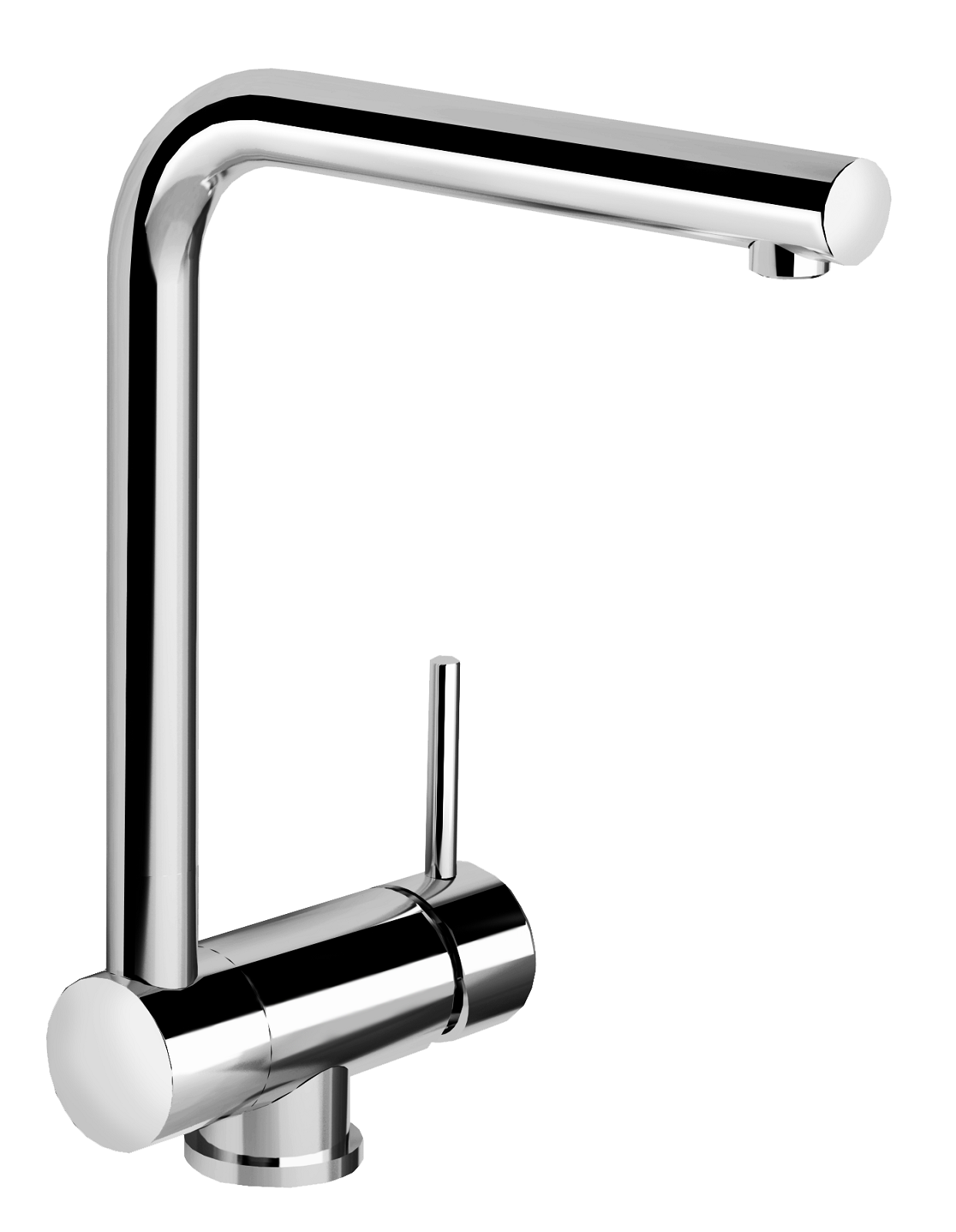 Il miscelatore monocomando per lavello Cleo di Fir Italia con bocca reclinabile per sottofinestra è alto 30 cm e ha finitura cromata. Prezzo 499,20 euro. www.fir-italia.it