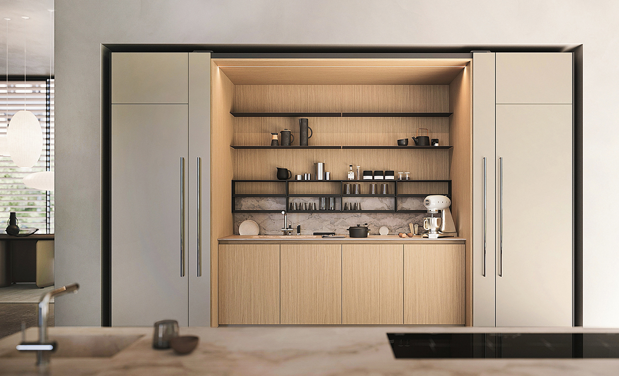 Rivela solo ciò che
è necessario, al momento appropriato, proprio come una quinta teatrale. Sesamo di Valdesign Cucine si apre come un sipario con un solo gesto, a seconda dei momenti e delle esigenze: uno stesso ambiente diventa così sempre diverso. Ante laccato micalizzato Nickel, maniglia C60 Nickel satinato, interno Fashion wood rovere Naturale, top e schienale Pietra Luxury Camouflage, mensole metallo Moka shine. Prezzo da rivenditore. www.valdesigncucine.com Rivela solo ciò che
è necessario, al momento appropriato, proprio come una quinta teatrale. Sesamo di Valdesign Cucine si apre come un sipario con un solo gesto, a seconda dei momenti e delle esigenze: uno stesso ambiente diventa così sempre diverso. Ante laccato micalizzato Nickel, maniglia C60 Nickel satinato, interno Fashion wood rovere Naturale, top e schienale Pietra Luxury Camouflage, mensole metallo Moka shine. Prezzo da rivenditore. www.valdesigncucine.com