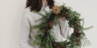 Ghirlanda natalizia fai da te