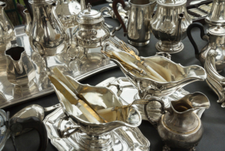 Old silverware at a fleamarket